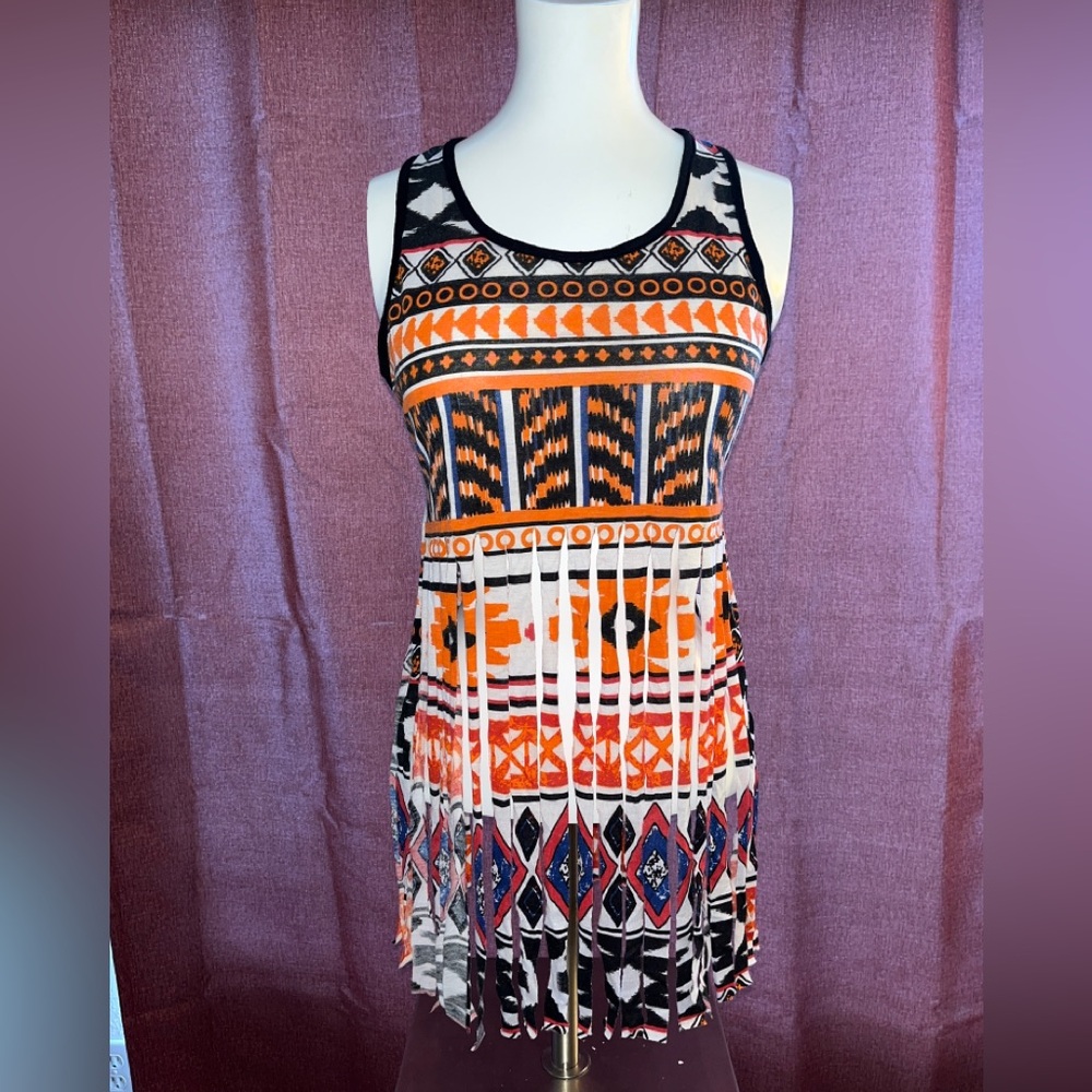 Blush Shredded Tank Top Juniors Size Small-Medium
